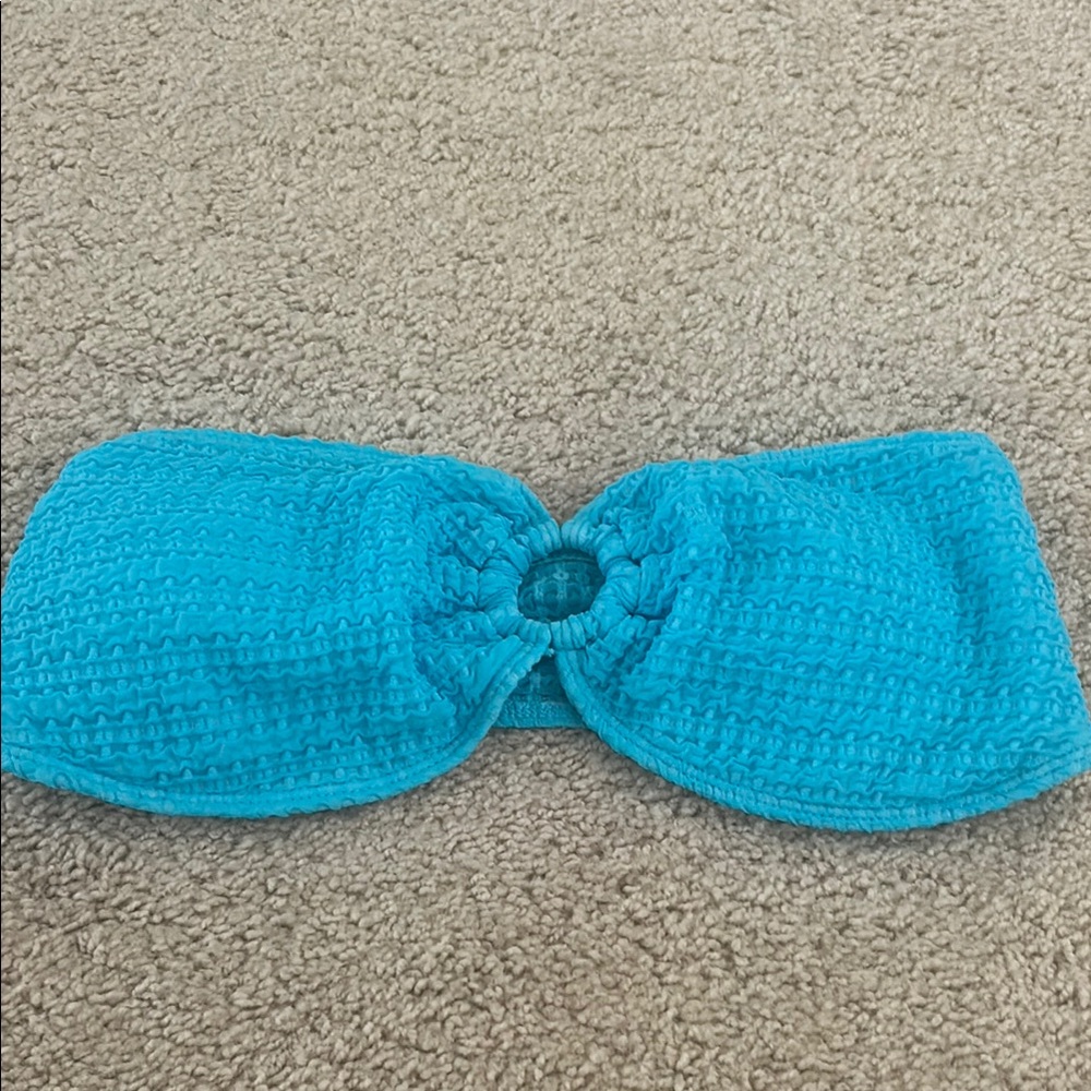 Aqua Blue Bandeau Bikini Top
